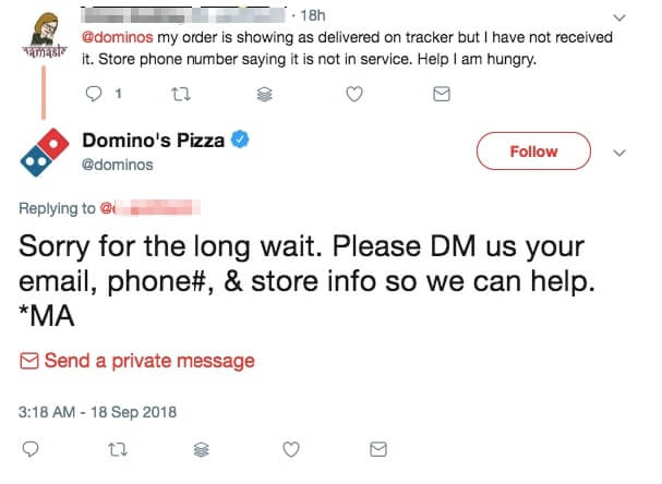 Customer support on Twitter