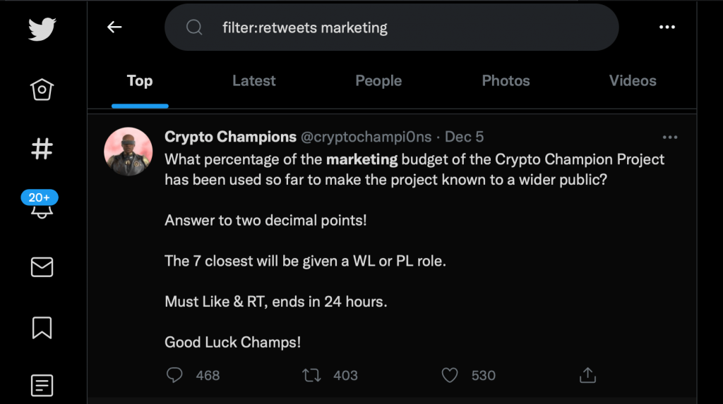 Search Retweets