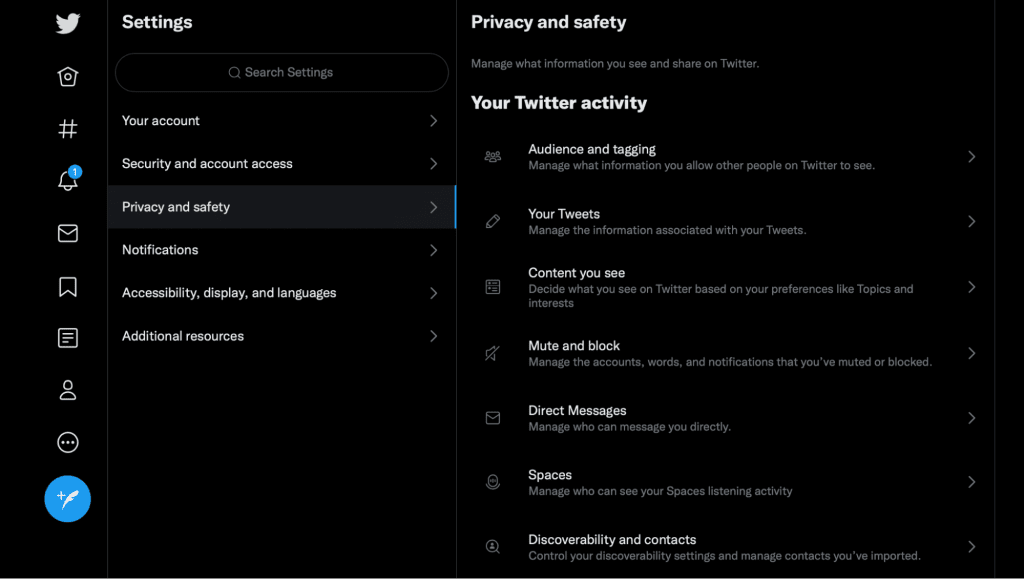Change Privacy Settings on Twitter